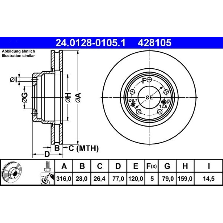 Bremsscheibe Bmw S. 7 2,5-3,5 94-01 24.0128-0105.1 Bremsscheibe Bmw S. 7 2,5-3,5 94-01 24.0128-0105.1