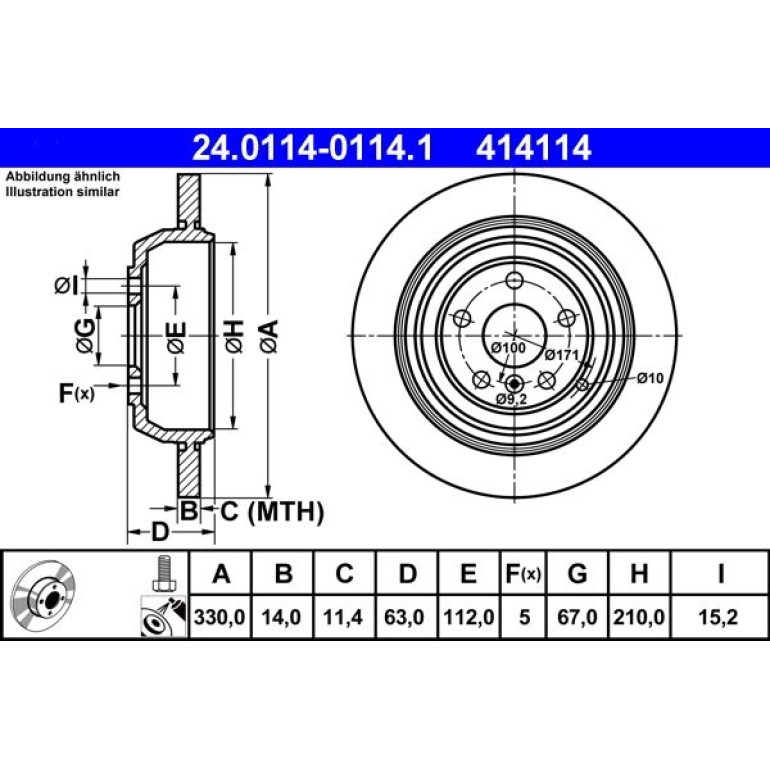 Bremsscheibe Db T. W164/W251 05 24.0114-0114.1 Bremsscheibe Db T. W164/W251 05 24.0114-0114.1