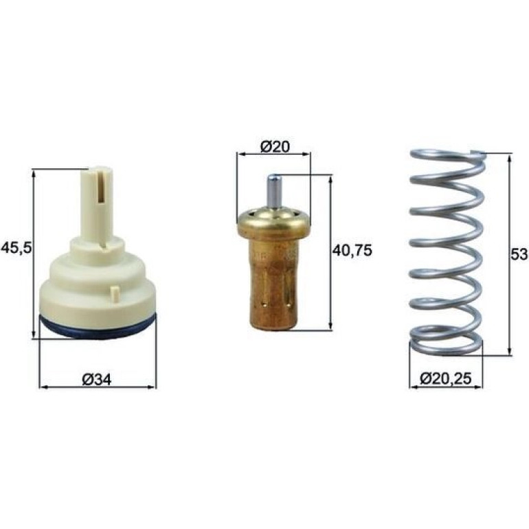 Thermostateinsatz mit Dichtung TX 209 80D Thermostateinsatz mit Dichtung TX 209 80D