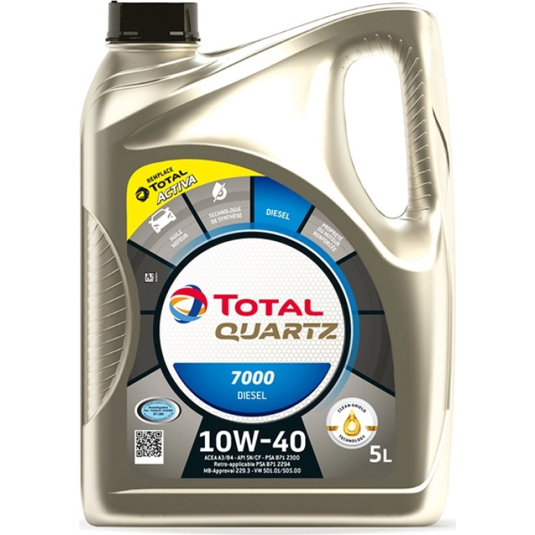 Total Quartz 7000 Diesel 10W-40 5 Liter 2216284 Total Quartz 7000 Diesel 10W-40 5 Liter 2216284