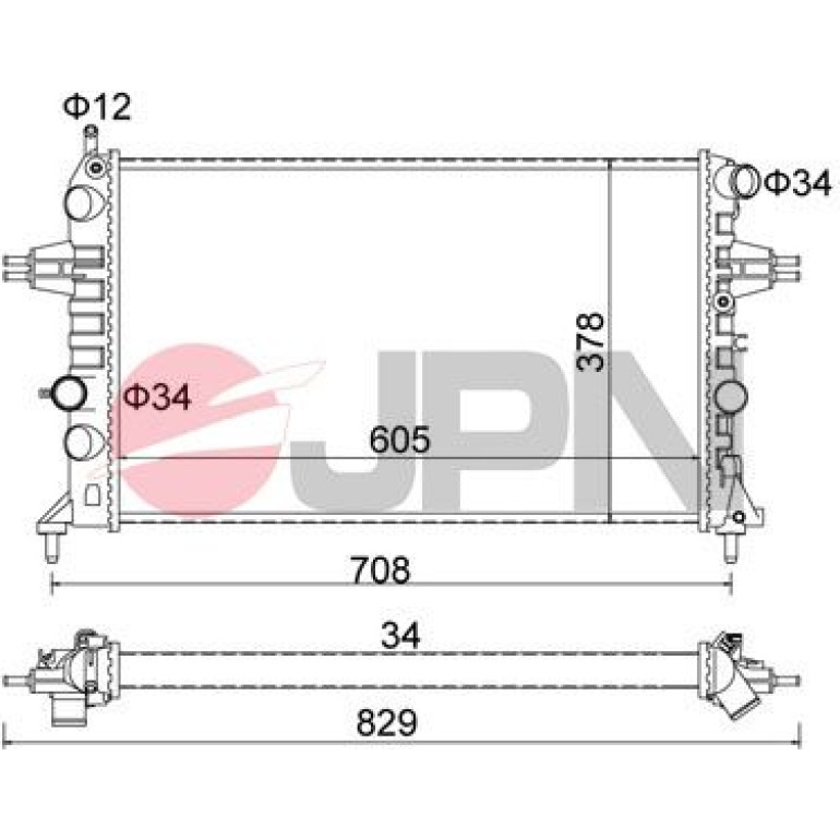JPN Kühler, Motorkühlung 60C9029-JPN JPN Kühler, Motorkühlung 60C9029-JPN
