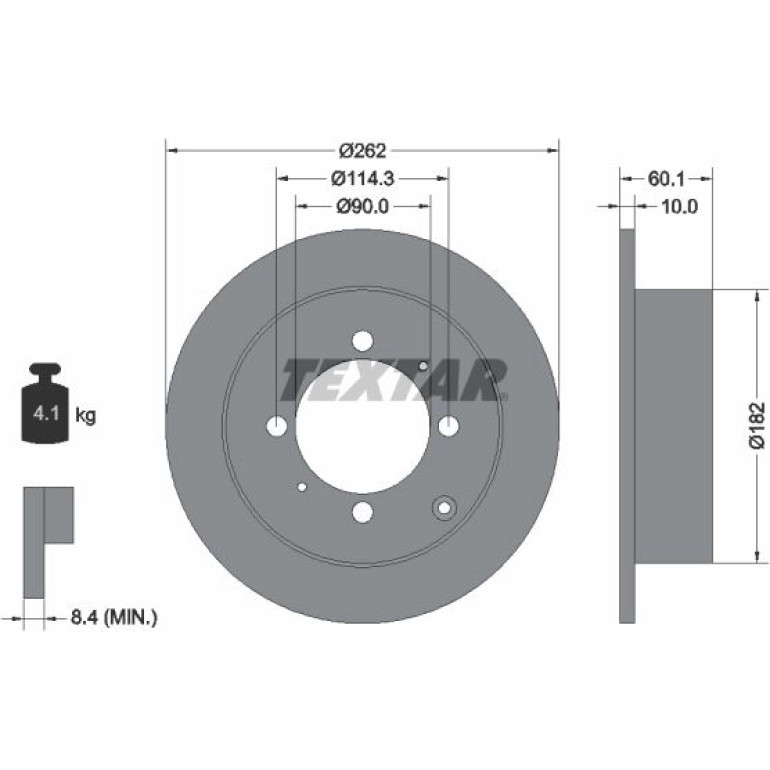 Bremsscheibe Mitsubishi T. Galant -96-/Lancer 03-/Space Wagon 92104000 Bremsscheibe Mitsubishi T. Galant -96-/Lancer 03-/Space Wagon 92104000