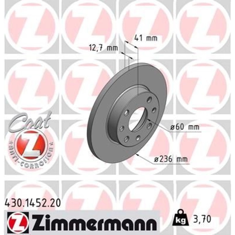 ZIMMERMANN Bremsscheibe 430.1452.20 ZIMMERMANN Bremsscheibe 430.1452.20