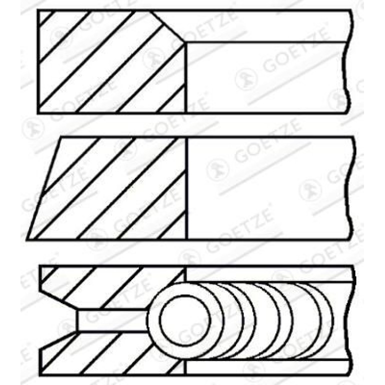 GOETZE ENGINE Kolbenring 08-502200-00 GOETZE ENGINE Kolbenring 08-502200-00