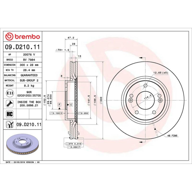 Bremsscheibe VA 09.D210.11