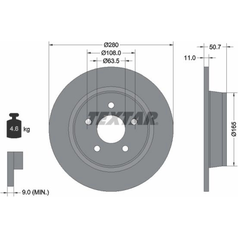 Bremsscheibe Ford T. C-Max 10-/Kuga 13 92238903