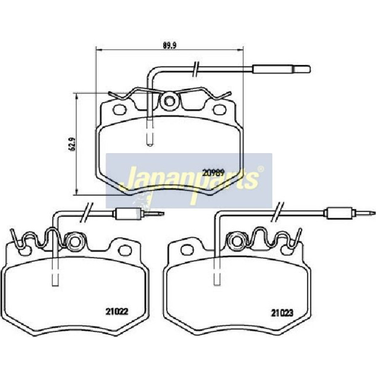 Japanparts Bremsbeläge PA-0605AF Japanparts Bremsbeläge PA-0605AF