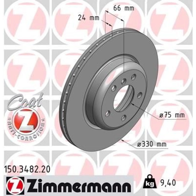 ZIMMERMANN Bremsscheibe 150.3482.20 ZIMMERMANN Bremsscheibe 150.3482.20