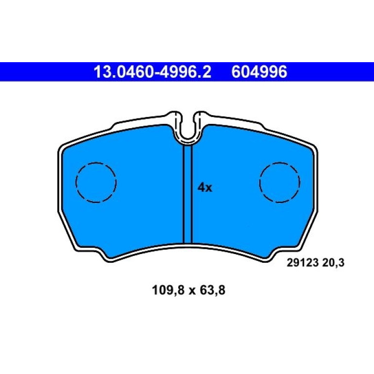 Bremsbelagsatz Iveco T. Daily Iii-V 99-14 13.0460-4996.2 Bremsbelagsatz Iveco T. Daily Iii-V 99-14 13.0460-4996.2