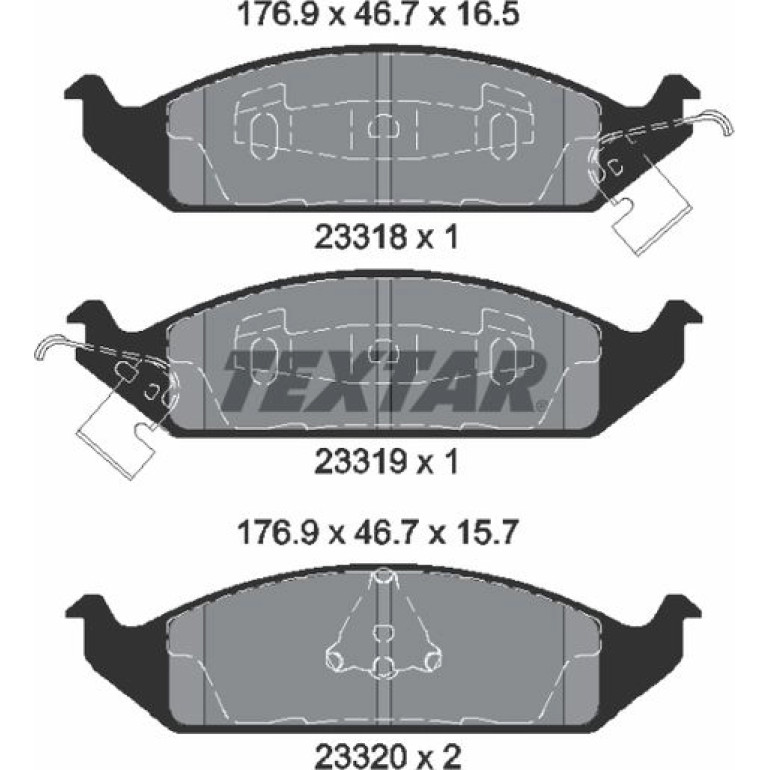 Bremsbelagsatz Chrysler P. Stratu 2331801 Bremsbelagsatz Chrysler P. Stratu 2331801