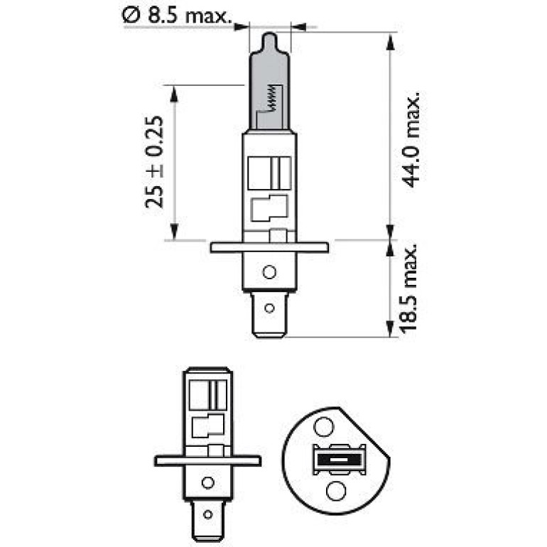 H1 12V 55W P14,5s WhiteVision Ultra 1 Stück Philips 12258WVUB1 H1 12V 55W P14,5s WhiteVision Ultra 1 Stück Philips 12258WVUB1