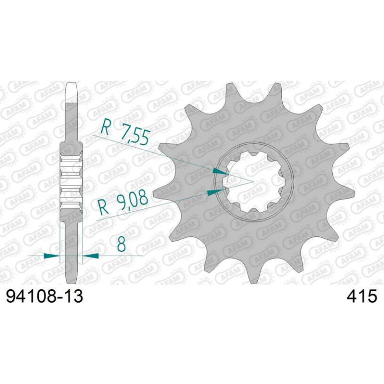 AFAM Ritzel 13 Zähne 94108-13 AFAM Ritzel 13 Zähne 94108-13