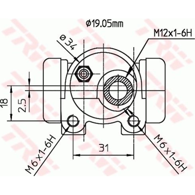TRW Bremsrolle BWD133 TRW Bremsrolle BWD133