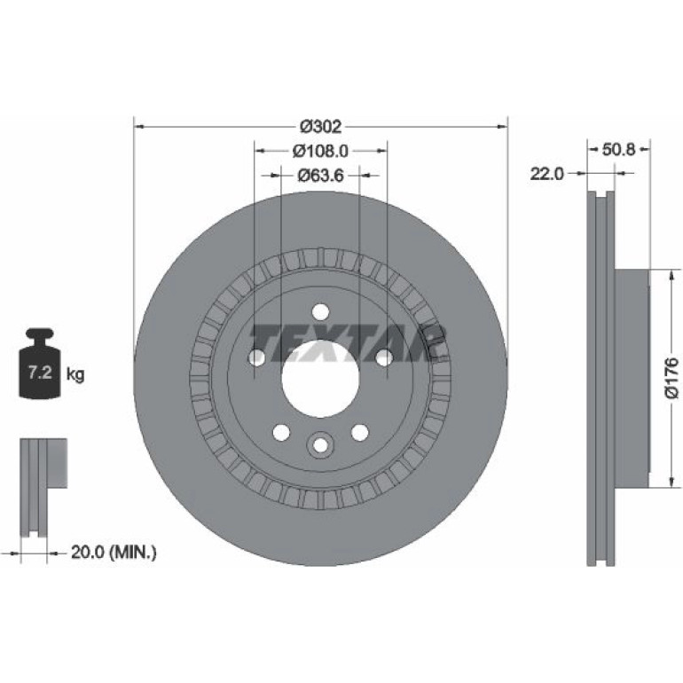 Bremsscheibe Volvo T. Xc60 08 92196403