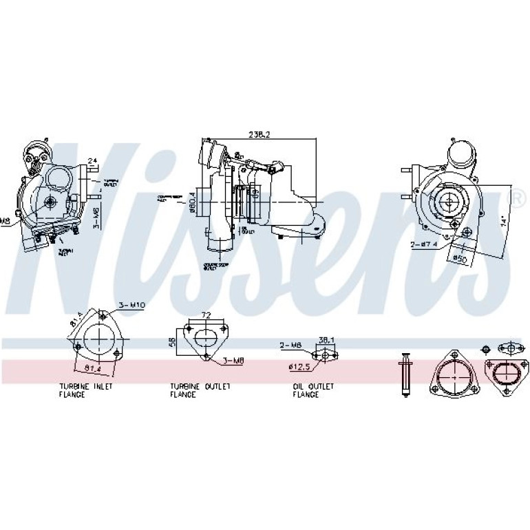 NISSENS Turbolader 93730 NISSENS Turbolader 93730