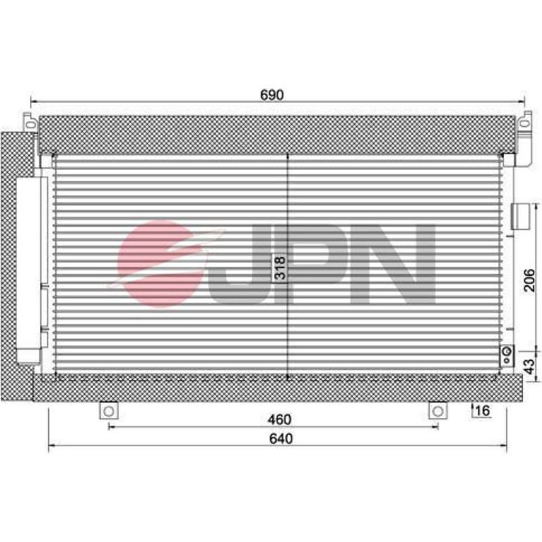 JPN Kondensator, Klimaanlage 60C9132-JPN JPN Kondensator, Klimaanlage 60C9132-JPN