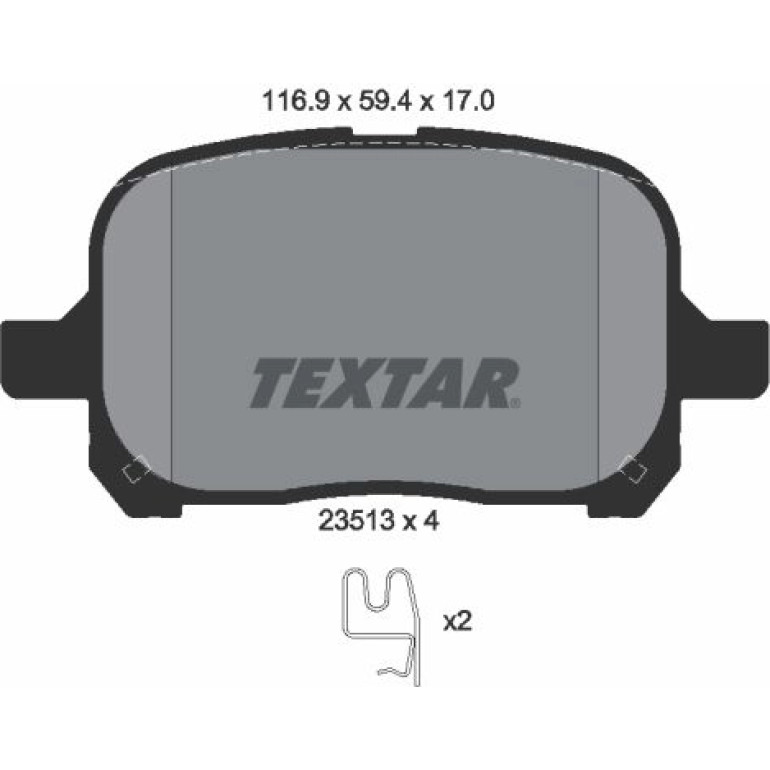 Bremsbelagsatz Toyota P. Camry/Previa 2,2-3,0 96-03 2351302 Bremsbelagsatz Toyota P. Camry/Previa 2,2-3,0 96-03 2351302