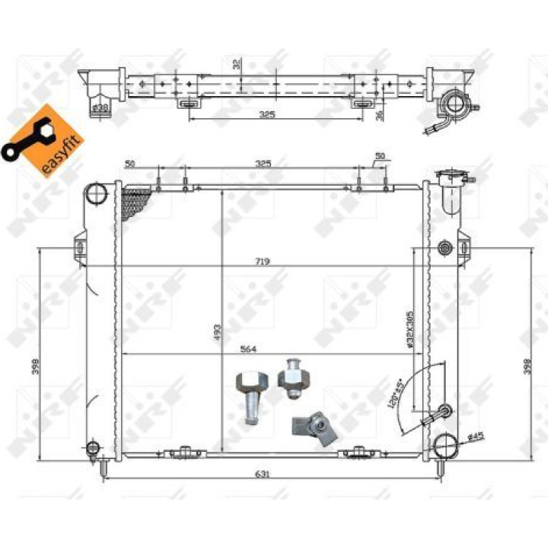 Kühler, Motorkühlung 50202 Kühler, Motorkühlung 50202