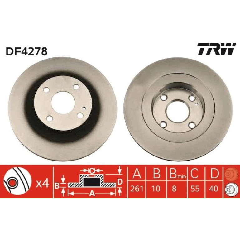 83 482 021 Bremsscheibe HA DF4278
