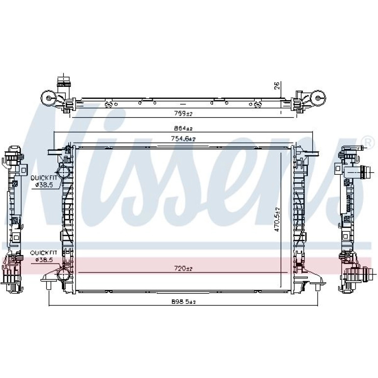 Wasserkühler PKW 606573