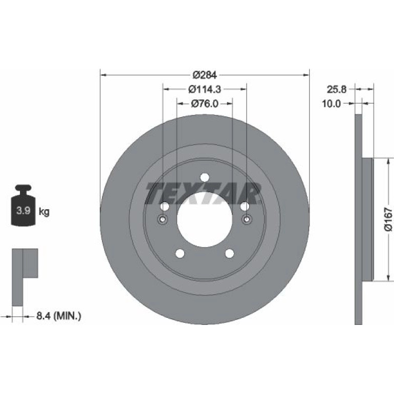 Bremsscheibe Kia T. Ceed 12- 284Mm elektr.s Handbuch 92252703 Bremsscheibe Kia T. Ceed 12- 284Mm elektr.s Handbuch 92252703