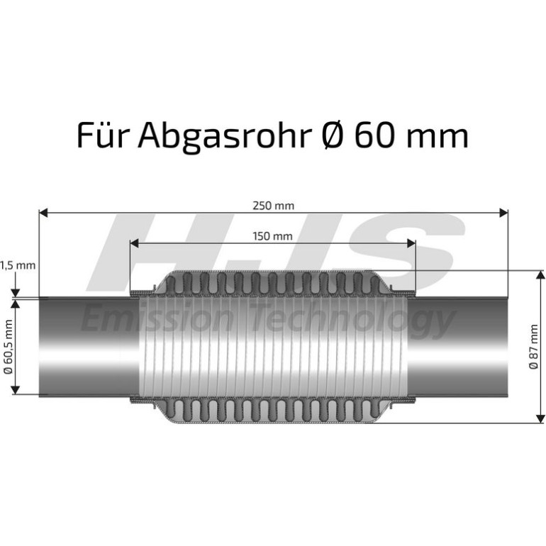 Flexrohr mit Schellen 83 00 8411 Flexrohr mit Schellen 83 00 8411