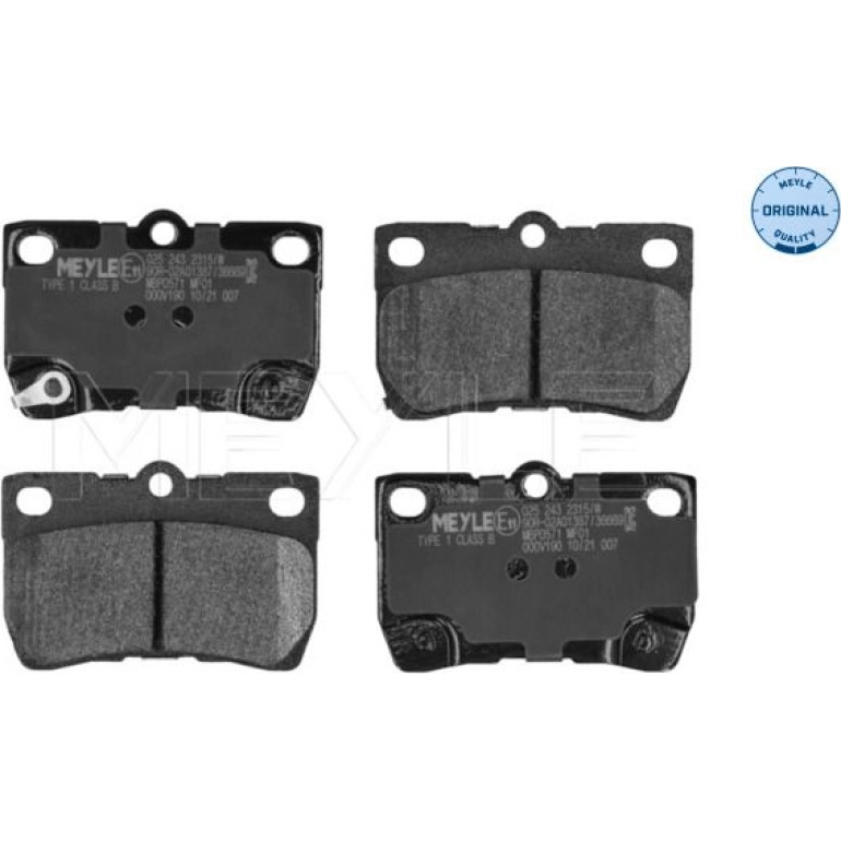 Bremsbelagsatz Lexus T. Gs 300/430 05- Mit Sensor 025 243 2315/W Bremsbelagsatz Lexus T. Gs 300/430 05- Mit Sensor 025 243 2315/W