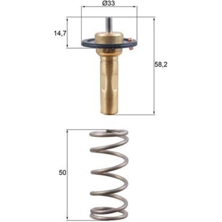 Thermostateinsatz mit Dichtung TX 265 89D Thermostateinsatz mit Dichtung TX 265 89D