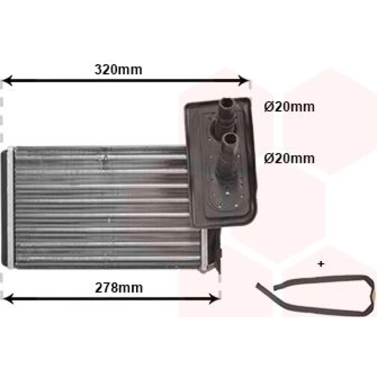 VAN WEZEL Wärmetauscher, Innenraumheizung 43006099 VAN WEZEL Wärmetauscher, Innenraumheizung 43006099