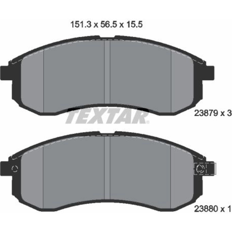 Bremsbelagsatz Mitsubishi P. L200 96-07 2387902