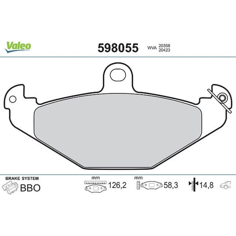 VALEO Bremsbeläge 598055 VALEO Bremsbeläge 598055
