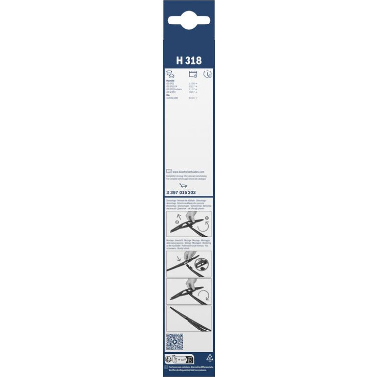 Bosch Heckscheibenwischer H318 3397015303 Bosch Heckscheibenwischer H318 3397015303