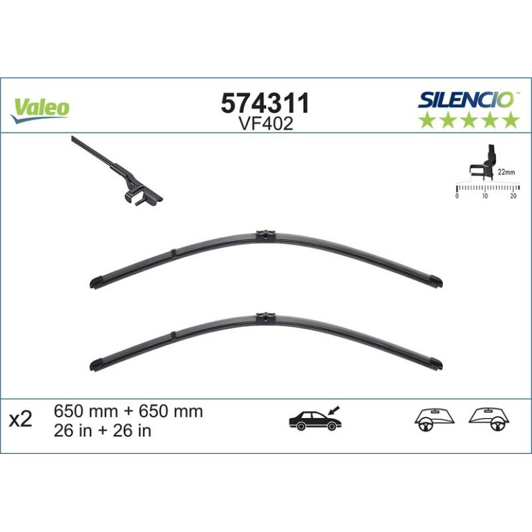 VM402 VALEO Silencio X.TRM Wischer 574311 VM402 VALEO Silencio X.TRM Wischer 574311