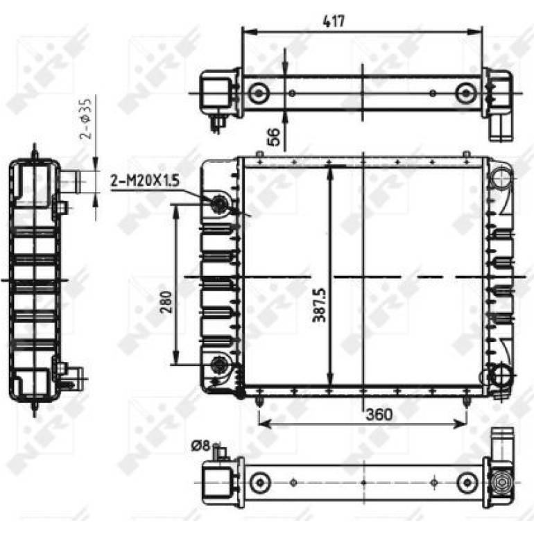 Kühler, Motorkühlung 53149 Kühler, Motorkühlung 53149