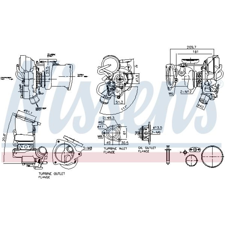 NISSENS Turbolader 93451
