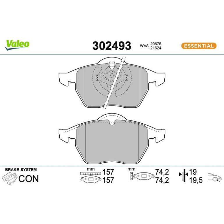 VALEO Bremsbeläge 302493 VALEO Bremsbeläge 302493