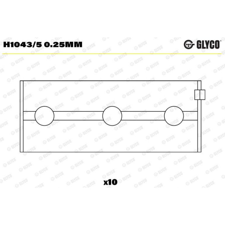 GLYCO Kurbelwellenlager H1043/5 0.25mm GLYCO Kurbelwellenlager H1043/5 0.25mm