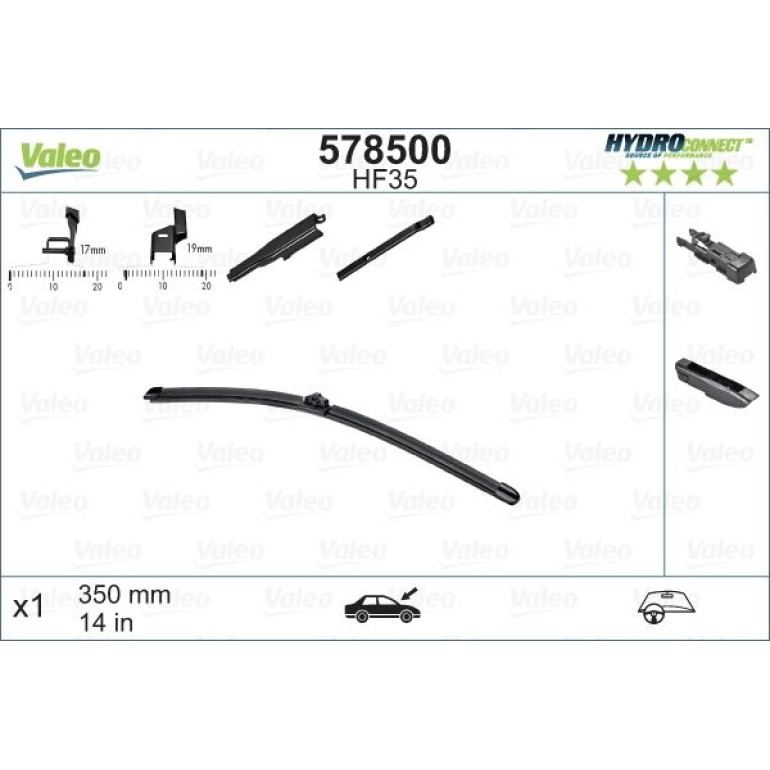 VALEO HydroConnect Front LHD 35cm 578500 VALEO HydroConnect Front LHD 35cm 578500