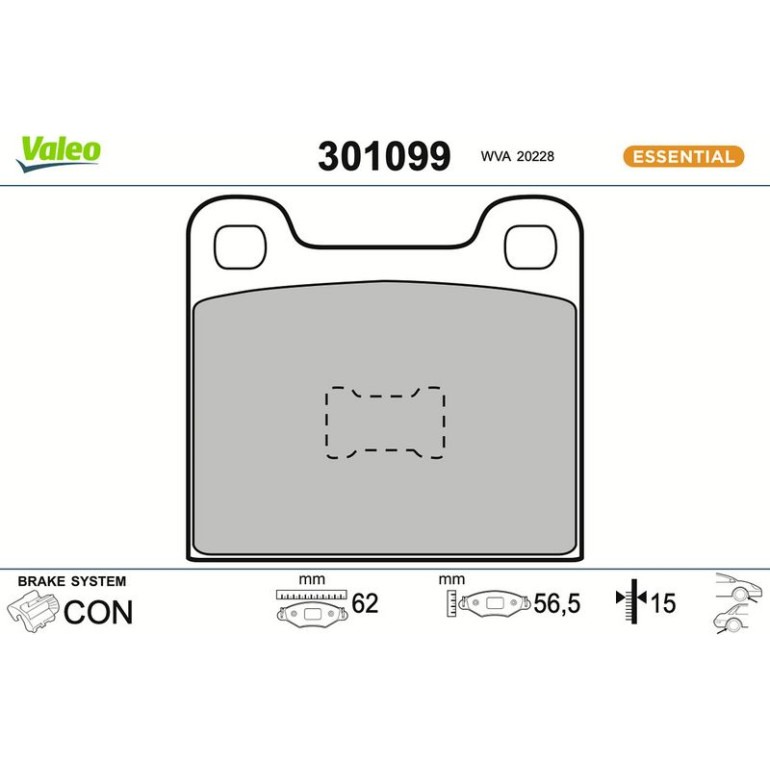 VALEO Bremsbeläge 301099 VALEO Bremsbeläge 301099