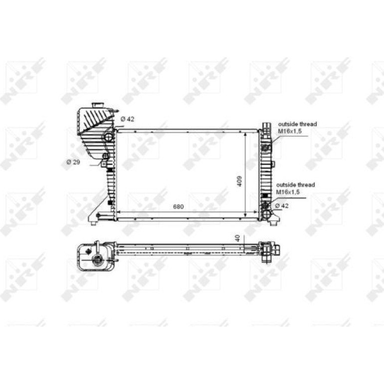 Kühler, Motorkühlung NRF55349 Kühler, Motorkühlung NRF55349
