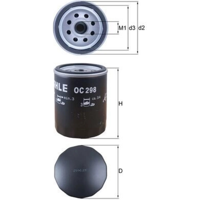 MAHLE Ölfilter OC 298 MAHLE Ölfilter OC 298