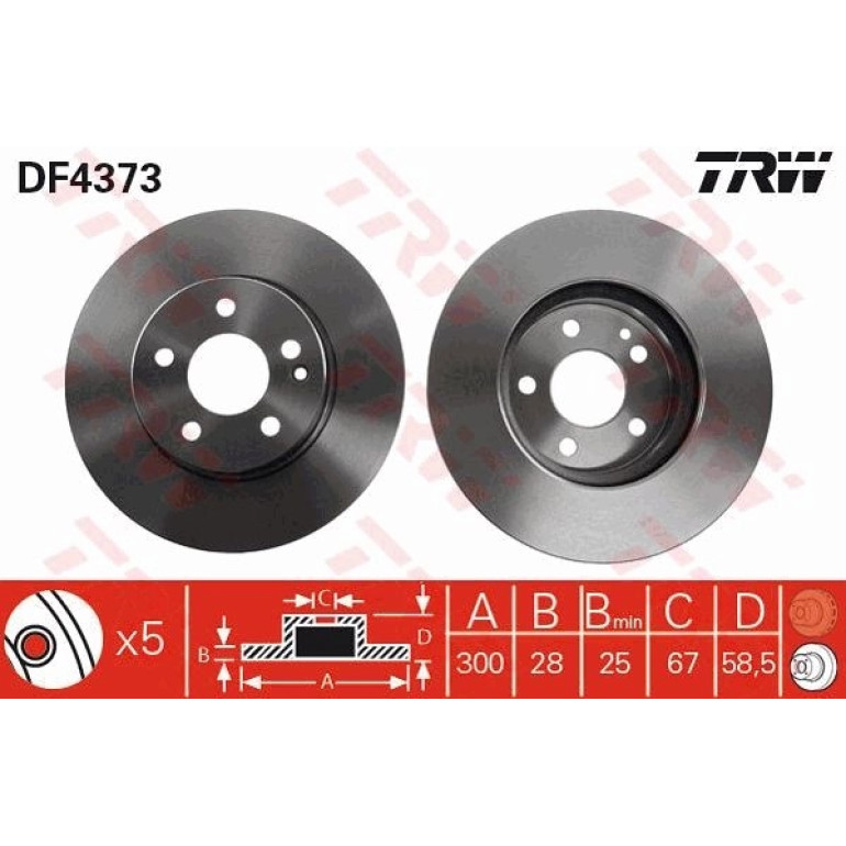 Bremsscheibe Db P. Vito 108-11# DF4373 Bremsscheibe Db P. Vito 108-11# DF4373