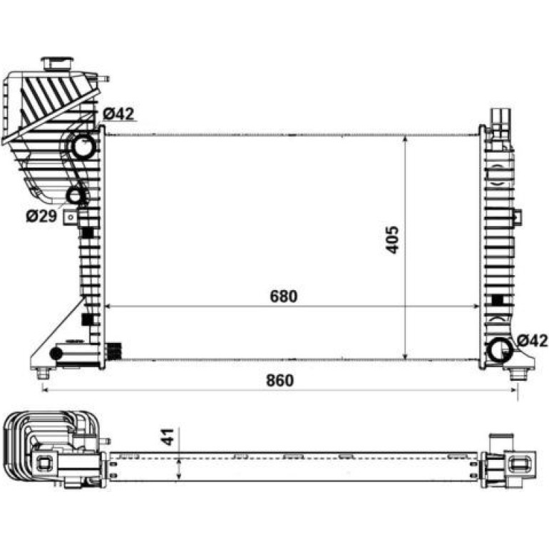 Kühler, Motorkühlung 55348A Kühler, Motorkühlung 55348A