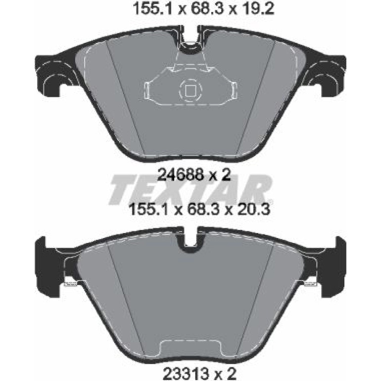 Bremsbelagsatz Bmw P. F10 10- 525-535 2468801 Bremsbelagsatz Bmw P. F10 10- 525-535 2468801