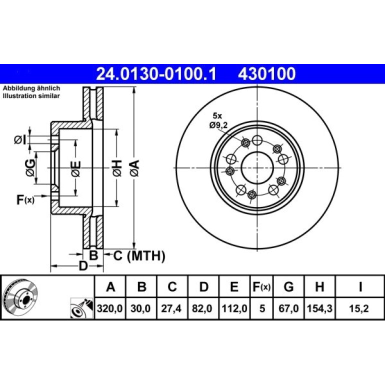 Bremsscheibe Db P. W140 2,8-6,0 91-98 24.0130-0100.1 Bremsscheibe Db P. W140 2,8-6,0 91-98 24.0130-0100.1