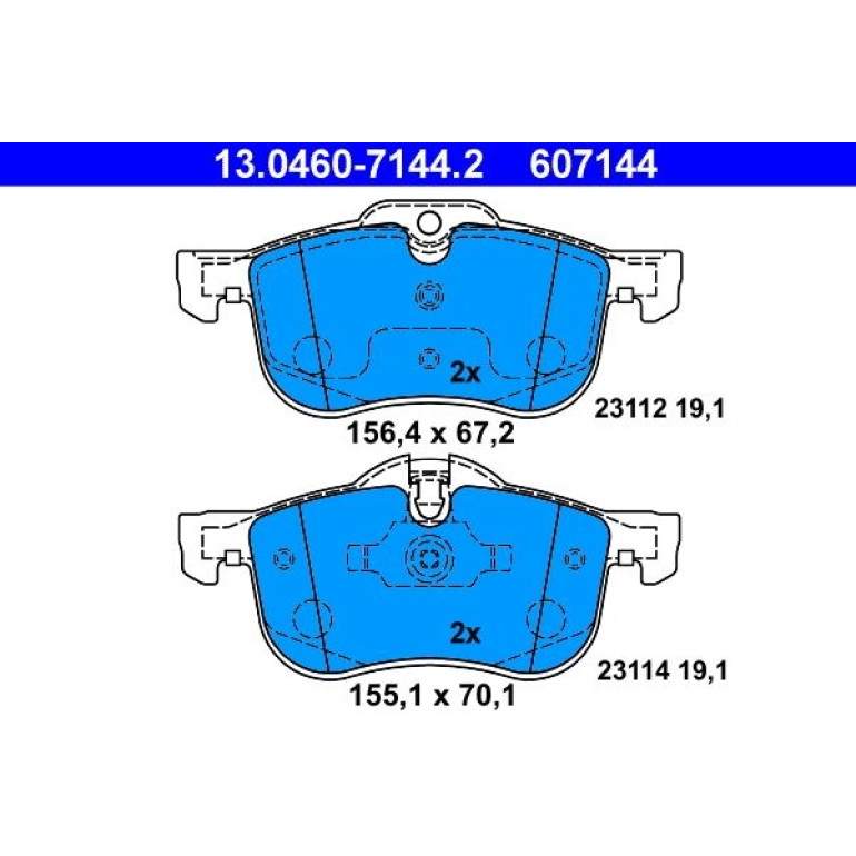 Bremsbelagsatz Rover S. 75 1,8-2,5 99-05 13.0460-7144.2 Bremsbelagsatz Rover S. 75 1,8-2,5 99-05 13.0460-7144.2