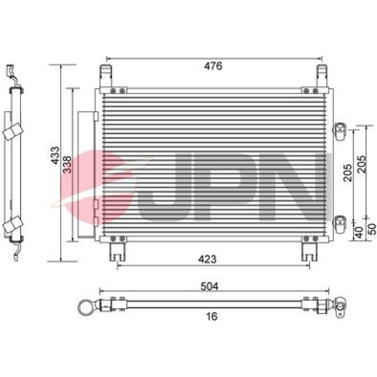 JPN Kondensator, Klimaanlage 60C9133-JPN JPN Kondensator, Klimaanlage 60C9133-JPN