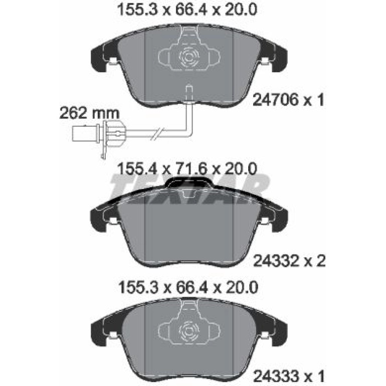 Bremsbelagsatz Vw S. A4/A5 07- Scheibe 314Mm 2470601 Bremsbelagsatz Vw S. A4/A5 07- Scheibe 314Mm 2470601