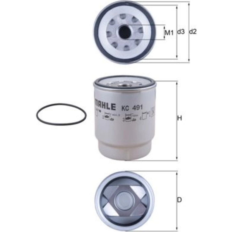 MAHLE Kraftstofffilter KC 491D MAHLE Kraftstofffilter KC 491D