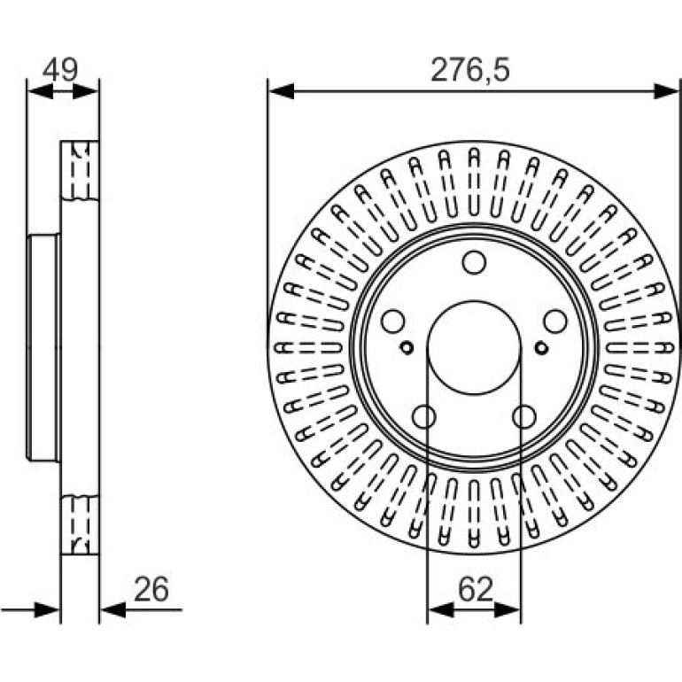 Bremsscheibe 0 986 479 A62 Bremsscheibe 0 986 479 A62
